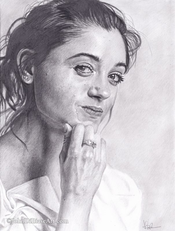 Natalia Dyer (from "Stranger Things") Graphite Drawing Print 8.5 x 11