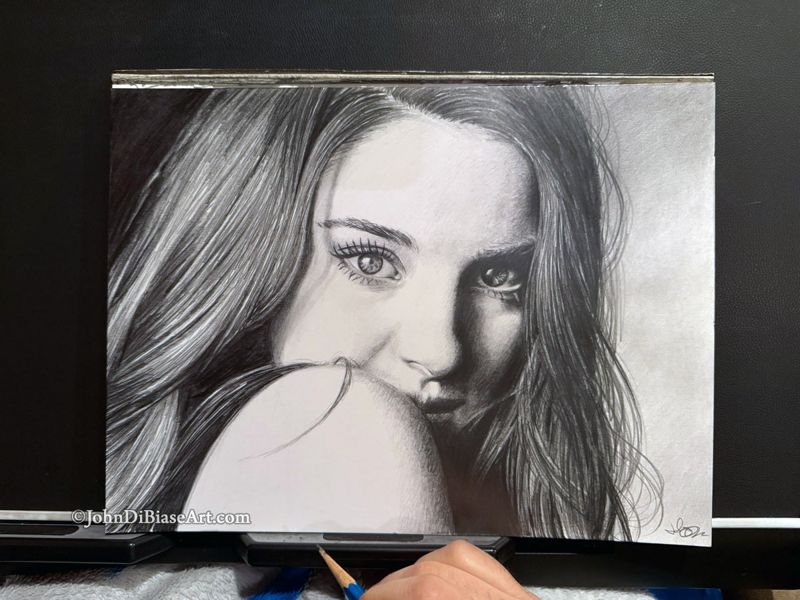 Shailene Woodley Original Graphite Drawing (NOT A PRINT) 12" x 9"