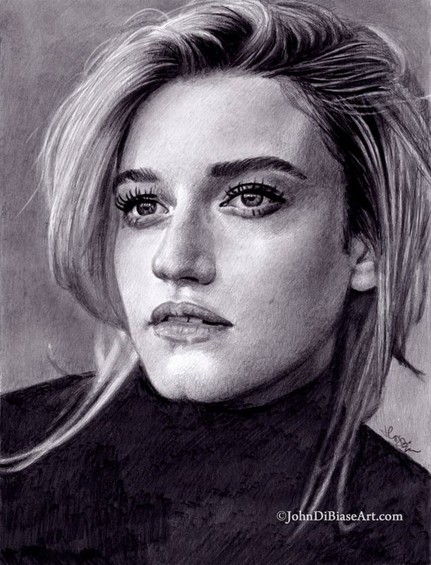 Julia Garner Graphite Drawing Print 8.5 x 11