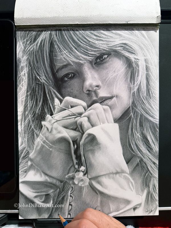 Haley Bennett Original Graphite Drawing (NOT a print) 9" x 12"
