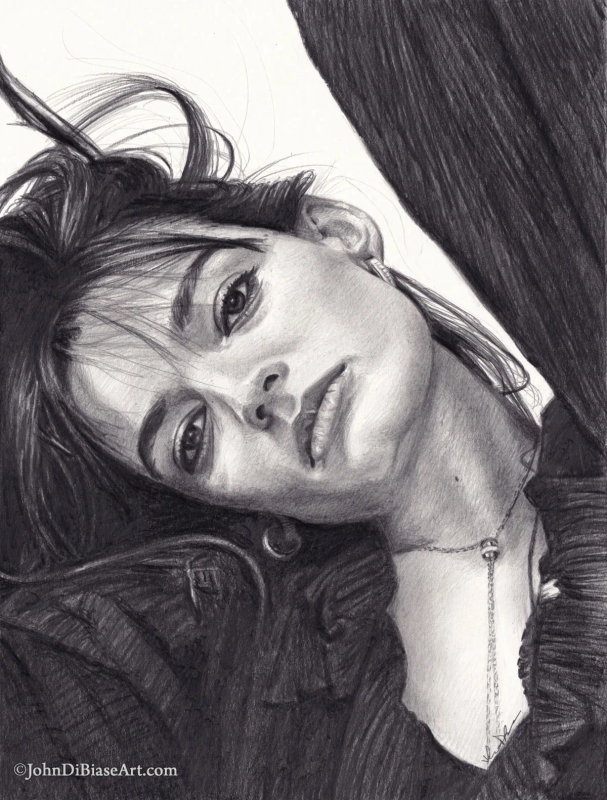 Emma Mackey Original Realistic Drawing 9" x 12" (NOT a print)