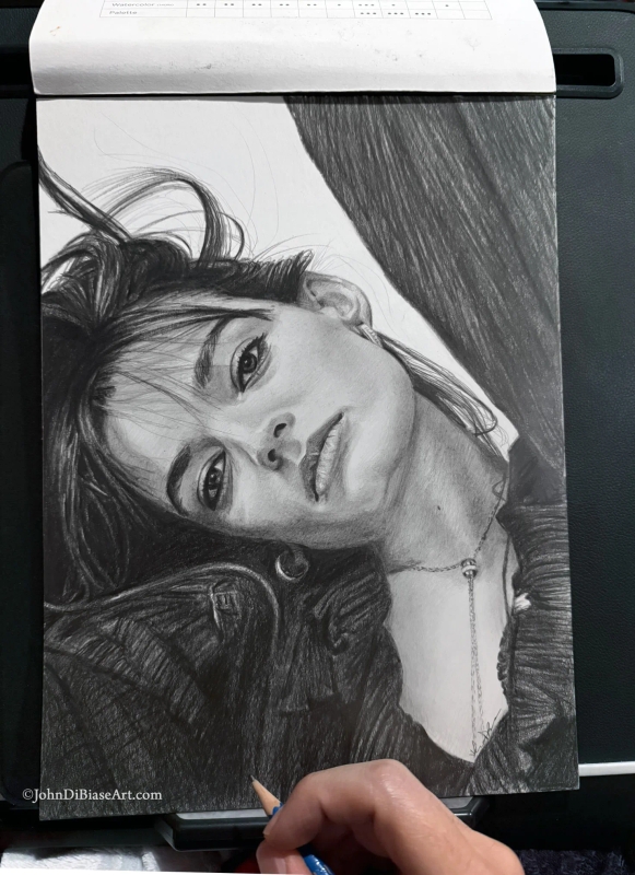Emma Mackey Original Realistic Drawing 9" x 12" (NOT a print)