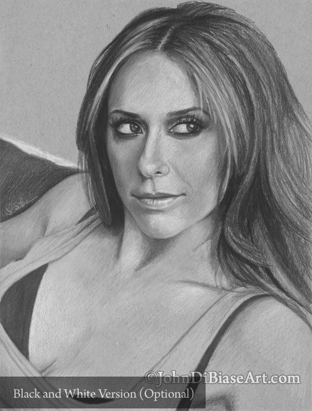 Jennifer Love Hewitt Pencil Drawing Print (8.5 x 11)