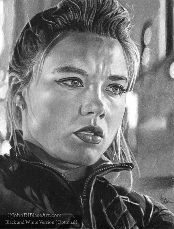 Yelena (Florence Pugh) in "Hawkeye" Colored Pencil Drawing Print (Commission) 8.5 x 11