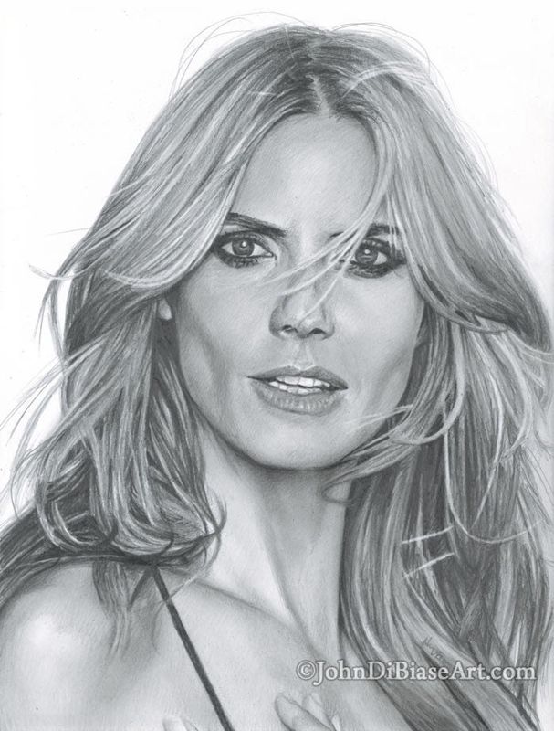 Heidi Klum Original Sketch (NOT a print)