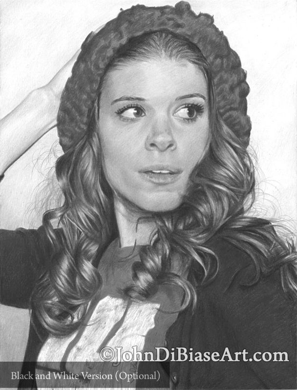 Kate Mara Colored Pencil Drawing Print 8.5 x 11