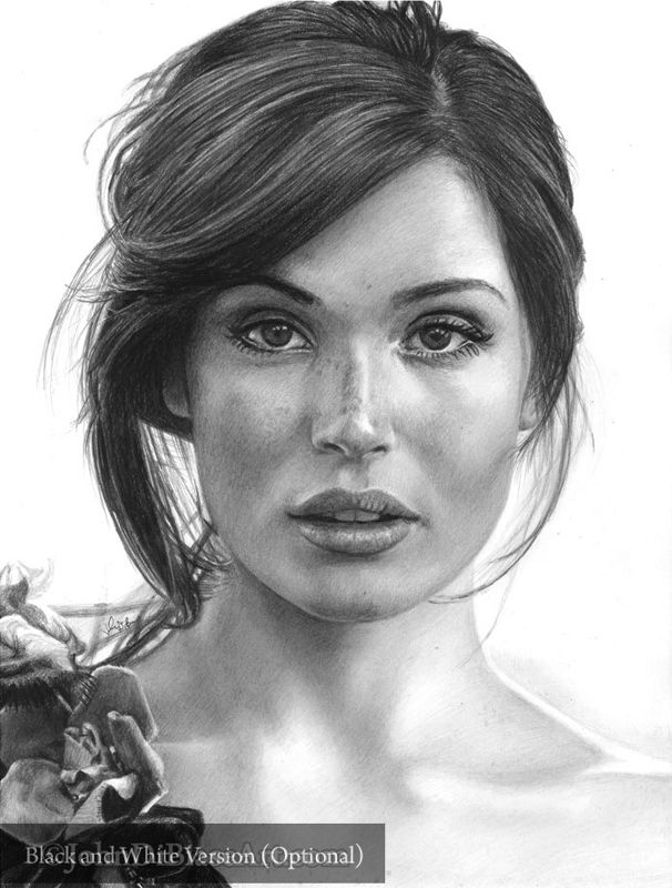 Gemma Arterton (Quantum of Solace, Prince of Persia, Clash of the Titans) Drawing Print 8.5 x 11