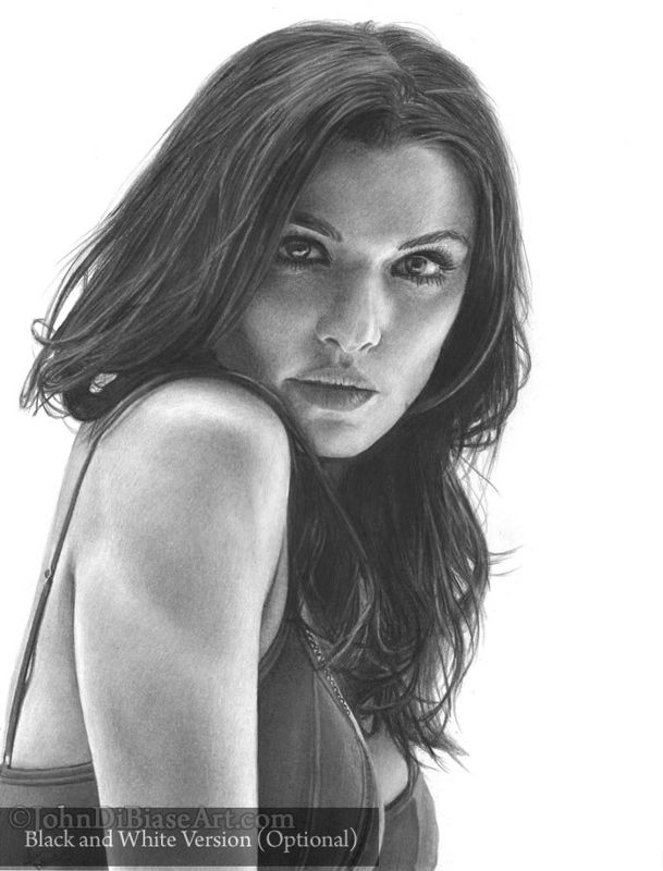 Rachel Weisz Colored Pencil Drawing Print 8.5 x 11