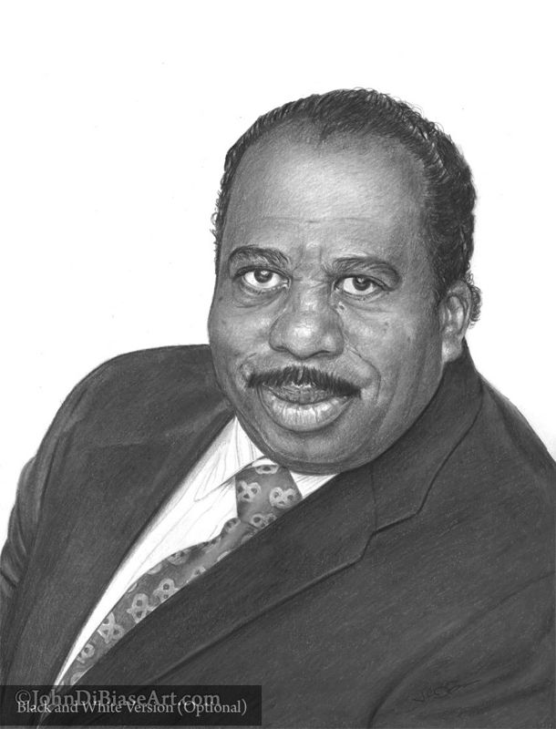 Stanley Hudson from "The Office" (Leslie David Baker) Drawing Print 8.5 x 11