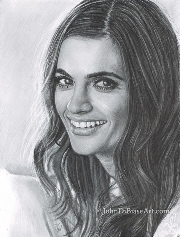Drawing Print of Stana Katic, who plays Kate Beckett on TV's Castle (Also Absentia)