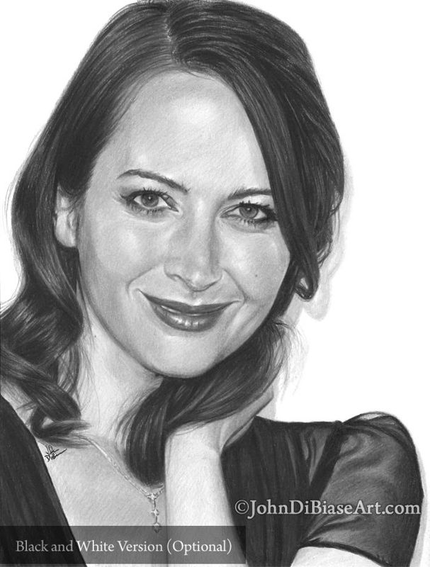 Amy Acker (The Gifted / Angel / Person of Interest) Colored Pencil Drawing Print 8.5 x 11