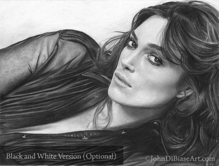 Keira Knightley Colored Pencil Drawing Print (11 x 8.5)