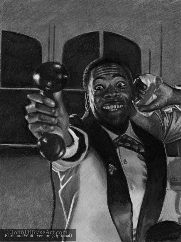 Marvin Berry (Harry Waters Jr) in Back To The Future Drawing Print 8.5 x 11