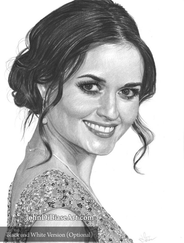 Danica McKellar Colored Pencil Drawing Print (8.5 x 11)