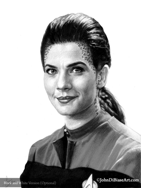 Dax ST DS9 Colored Pencil Drawing Print