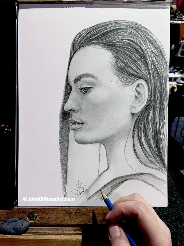 Emma Mackey Original Sketch / Drawing  9" x 12" (NOT a print)