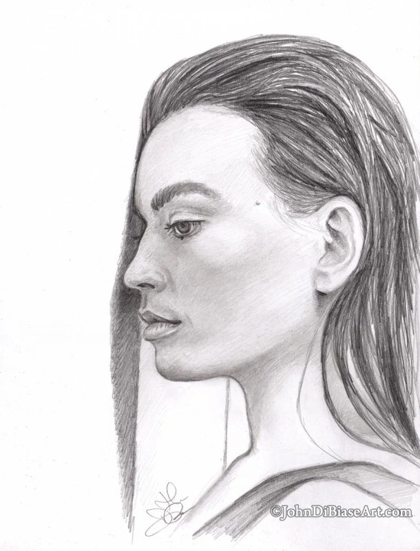 Emma Mackey Original Sketch / Drawing  9" x 12" (NOT a print)