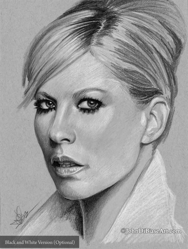 Jenna Elfman Colored Pencil Drawing Print (8.5" x 11")