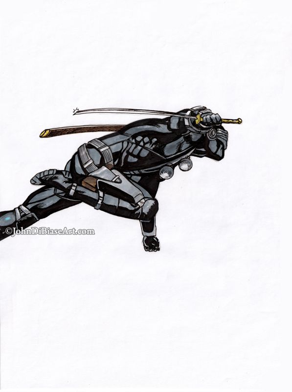 Snake Eyes Original Marker Drawing (Not a Print) 9" x 12"