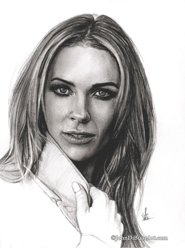 Bridget Regan (Coat) Original Drawing (NOT a print) 9x12