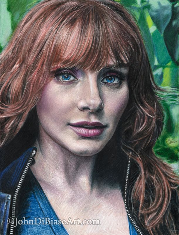 Bryce Dallas Howard Colored Pencil Drawing Print 8.5 x 11