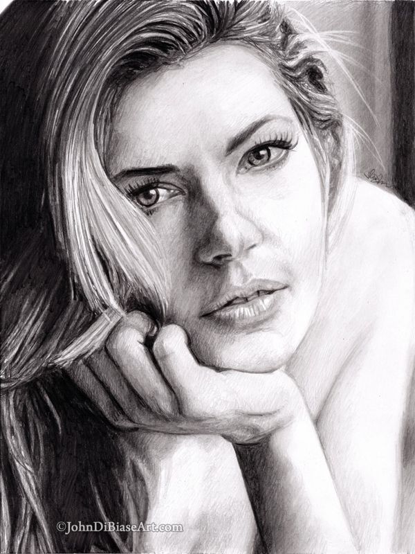 Katheryn Winnick Drawing Print (8.5 x 11)