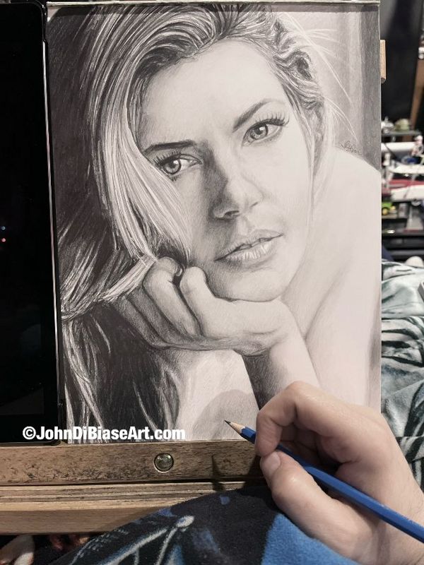 Katheryn Winnick Original Graphite Drawing (NOT a print) 9x12