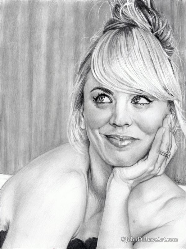 Kaley Cuoco (The Big Bang Theory) Drawing Print 8.5 x 11