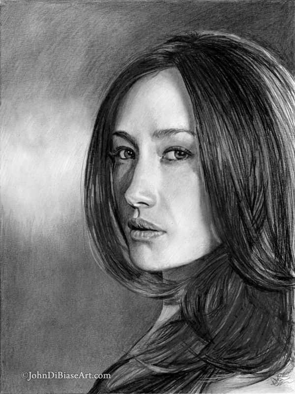Maggie Q Drawing Print 8.5 x 11