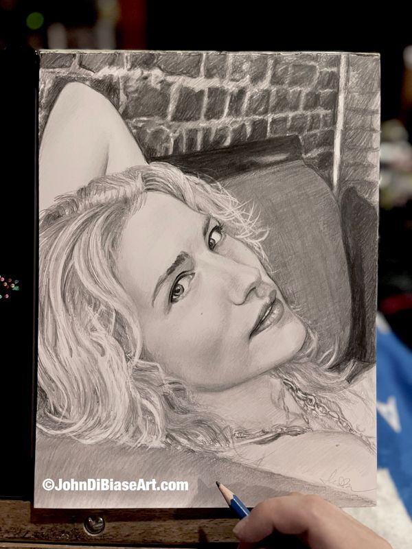 Willa Fitzgerald Original Graphite Portrait Drawing (NOT a print) 9x12