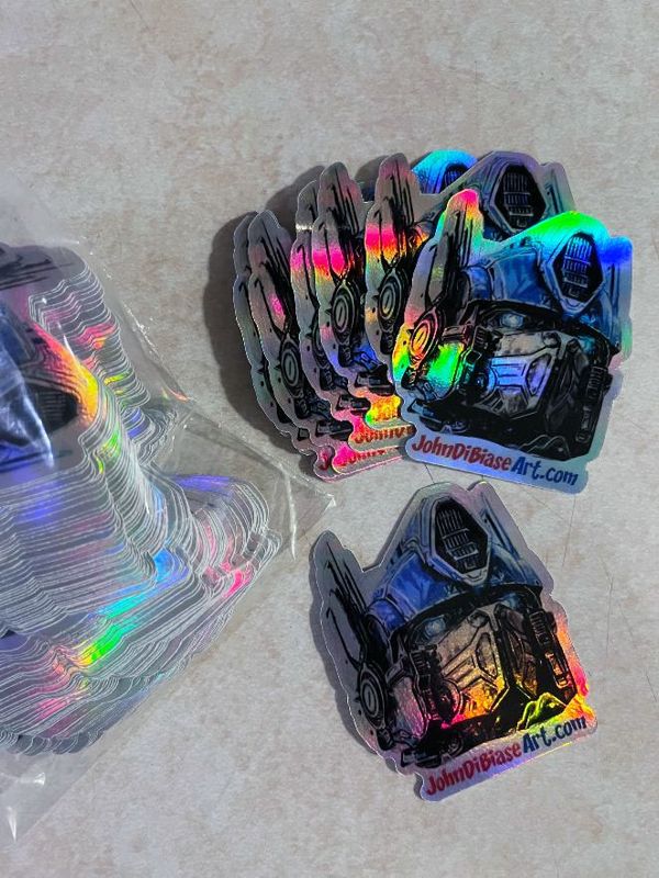Optimus Prime 2.5”Custom Iridescent Holographic Stickers