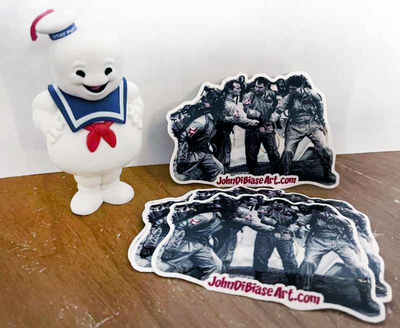 Ghostbusters NY John DiBiase Art 3" Vinyl Shaped Sticker