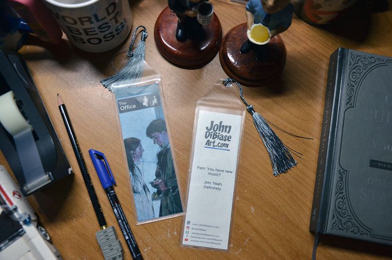 The Office Jim & Pam "Headphones" 7.75 x 2.30 Bookmark with Tassel