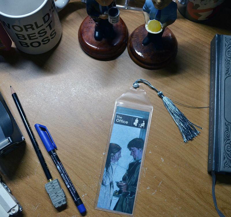 The Office Jim & Pam "Headphones" 7.75 x 2.30 Bookmark with Tassel