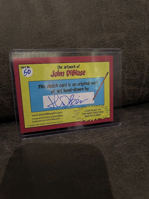 Original Blue the Raptor Jurassic World Sketch Trading Card - JD Card No. 50