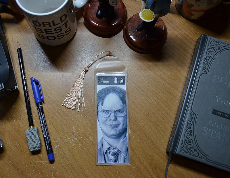 Dwight Schrute (Rainn Wilson) 7.75 x 2.30 Bookmark with Tassel