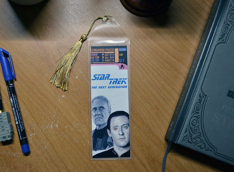 Commander Data (Brent Spiner) 7.75 x 2.30 Bookmark with Tassel
