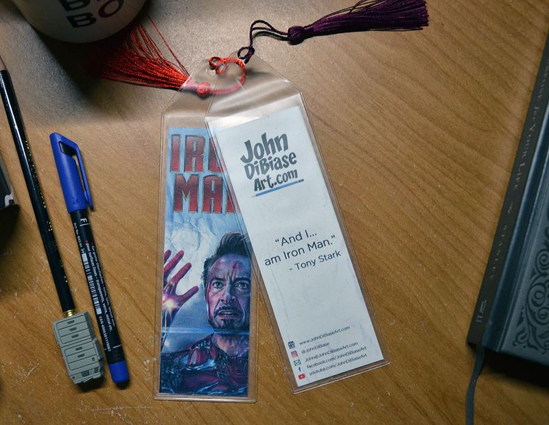 Iron Man (Robert Downey Jr) 7.75 x 2.30 Bookmark with Tassel