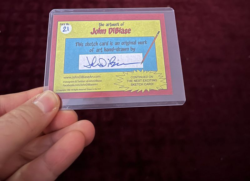 Original Groot Sketch Trading Card - JD Card No. 21