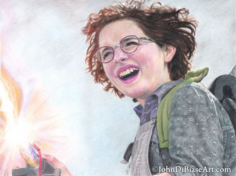 Ghostbusters Afterlife Phoebe (McKenna Grace) Drawing Print 11 x 8.5