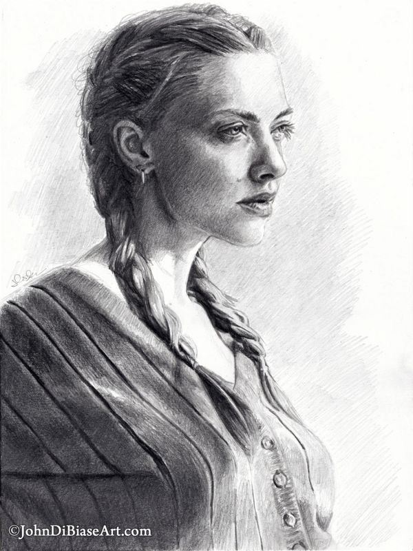 Amanda Seyfried Drawing Print 8.5 x 11