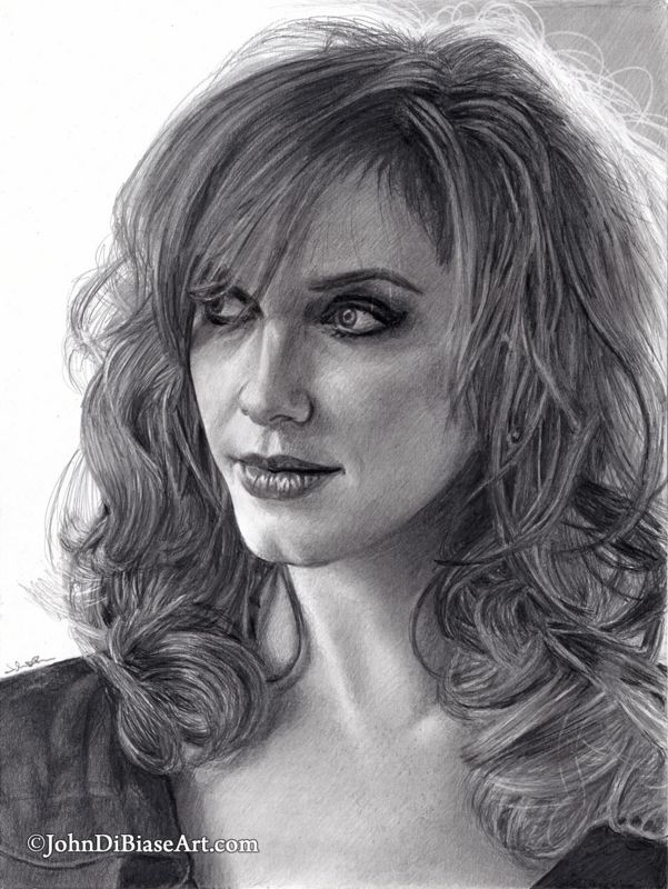Christina Hendricks Graphite Pencil Drawing Print (2023) 8.5 x 11