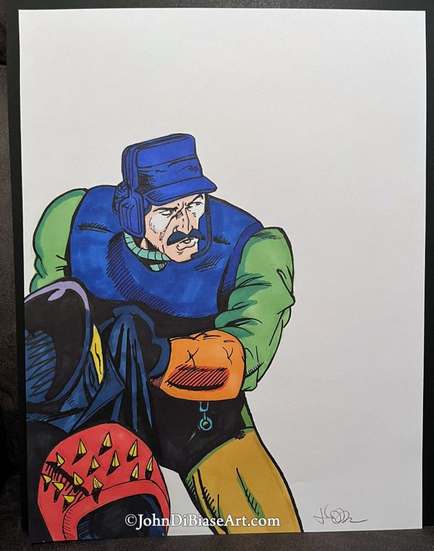 G.I. Joe Mutt (D.E.F.) and Cobra Headhunter ORIGINAL Marker Drawing 8.5 x 11 -- From the Sketchbook