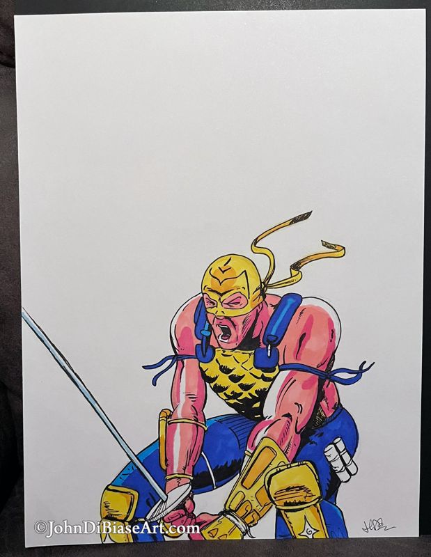 G.I. Joe T'JBang (Ninja Force) ORIGINAL Marker Drawing 8.5 x 11 -- From the Sketchbook