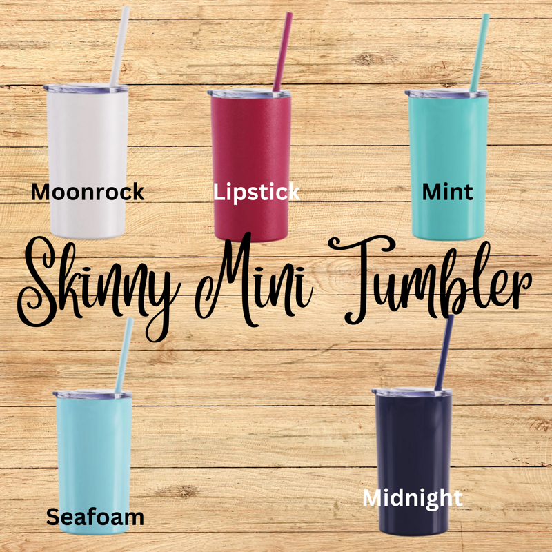 Personalized Skinny 12oz Tumbler with lid and straw