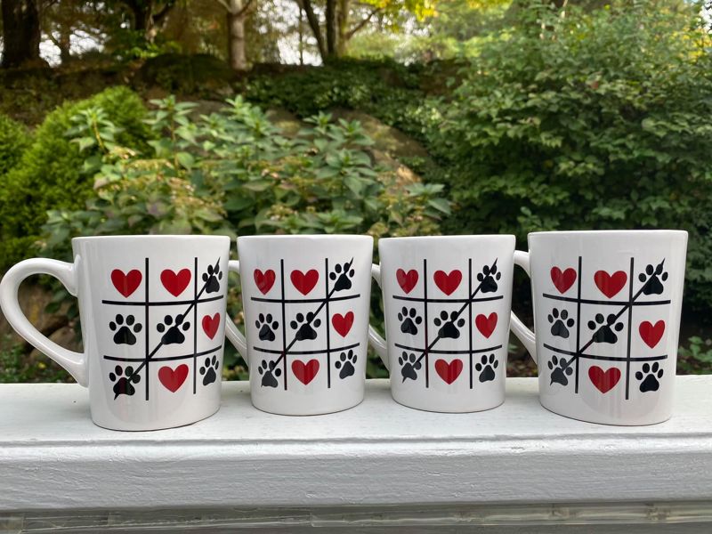 XOXO Paw Print Mug