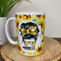 Sunflowers Mom Life Mug