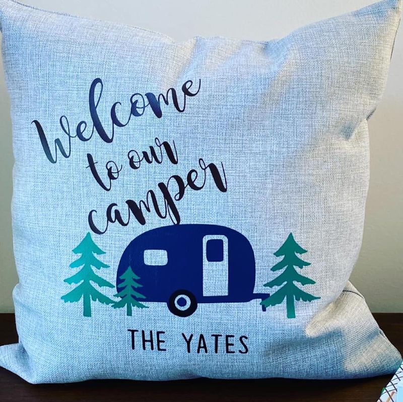 Welcome To Our Camper Pillow