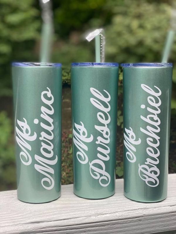 Personalized Skinny Teacher Tumbler
