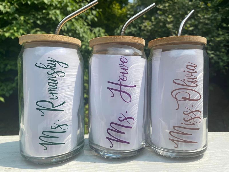 Personalized Glass Beer Can